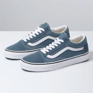 Old skool vans in mirage blue